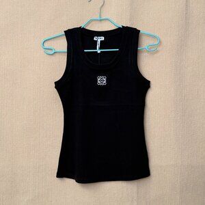 LOEWE classic black sleeveless vest, women's size M.